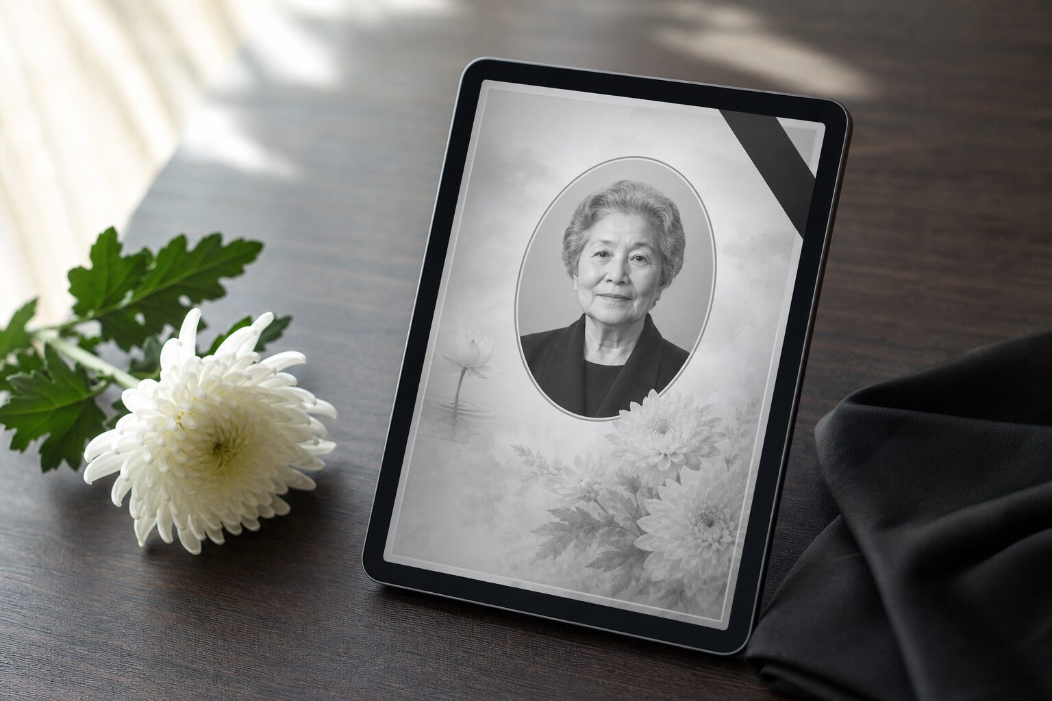以平板閱讀電子訃聞