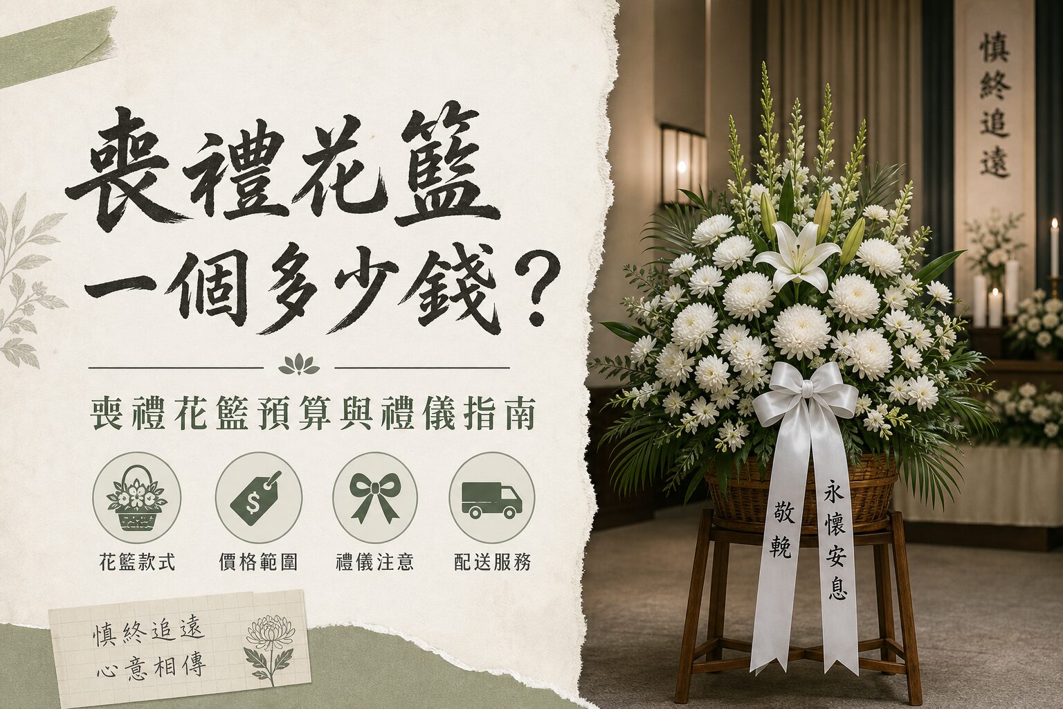 告別式喪禮花籃與預算指南