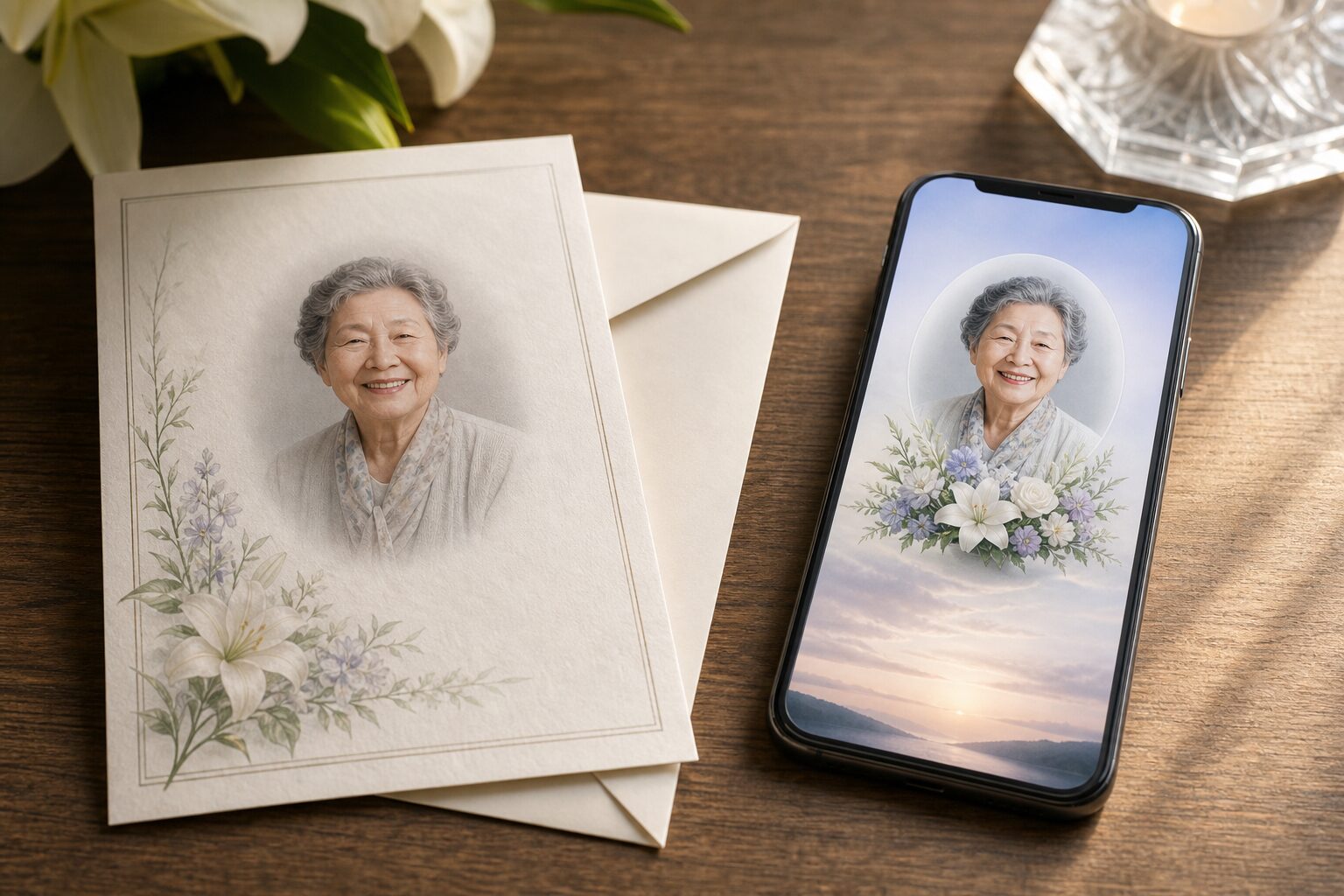 紙本訃聞與手機電子訃聞並行使用
