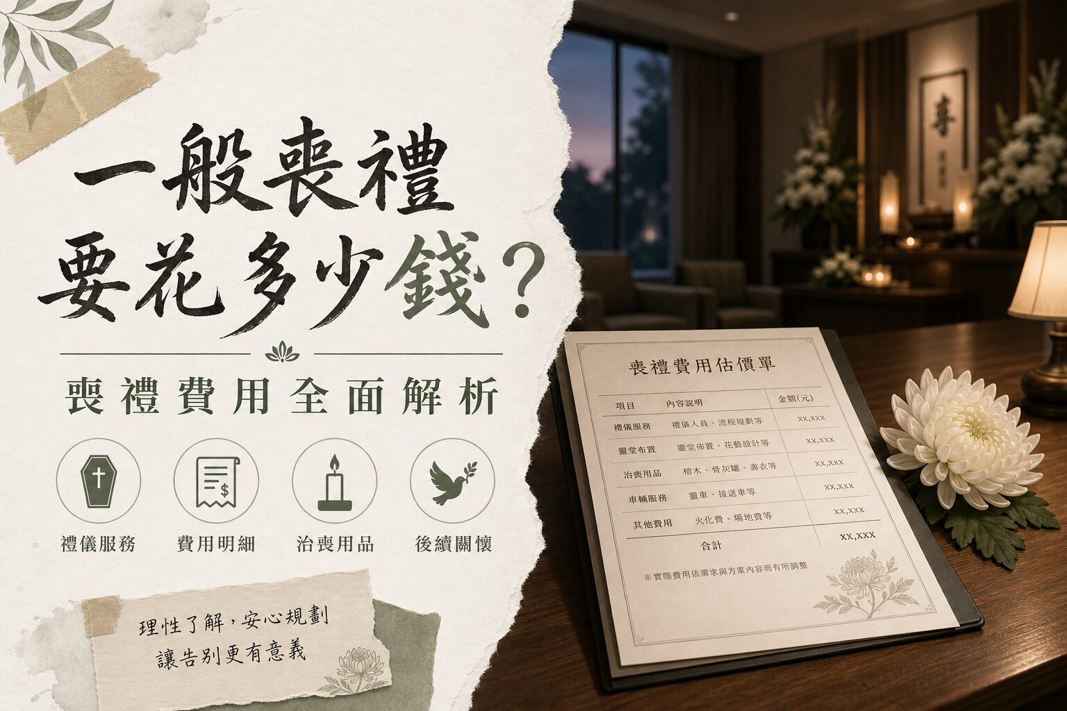 台灣喪禮費用項目與預算整理